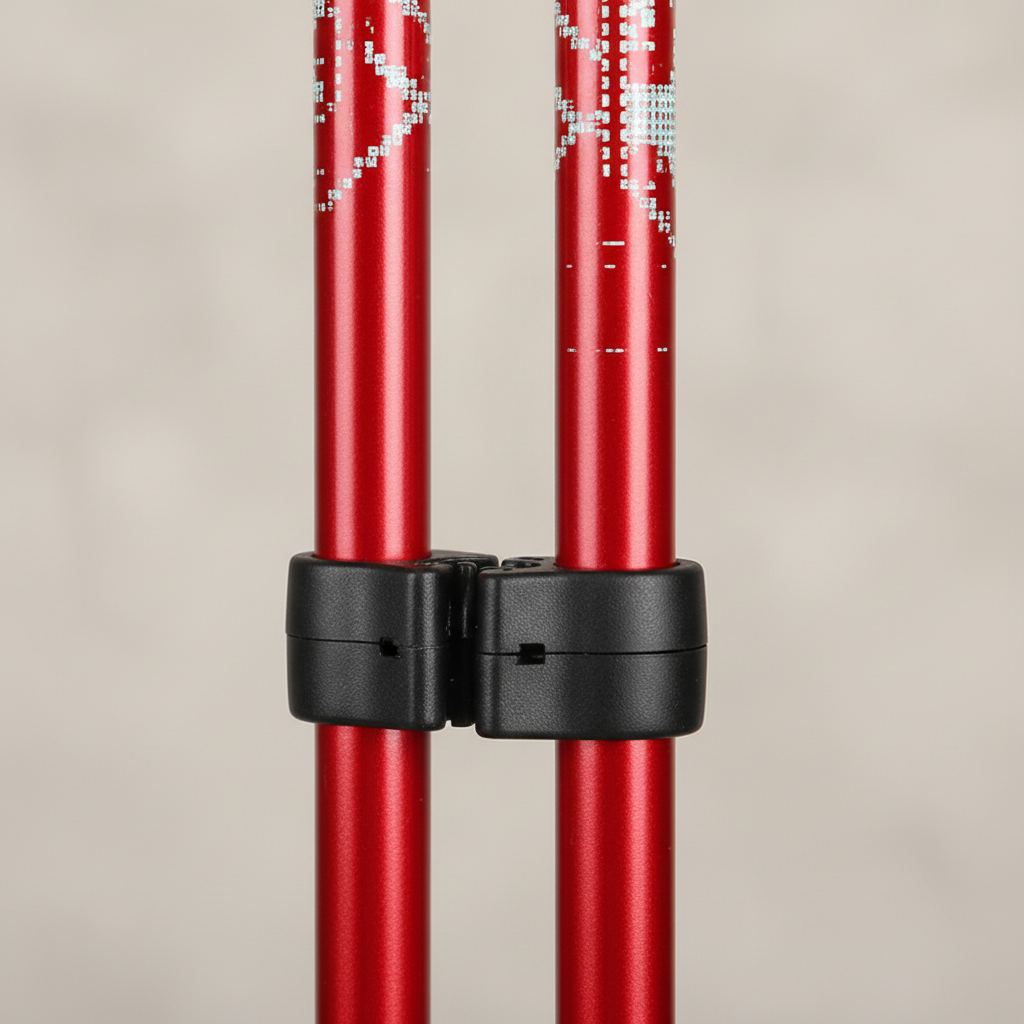 Ultralight foldable trekking poles with compact telescopic design