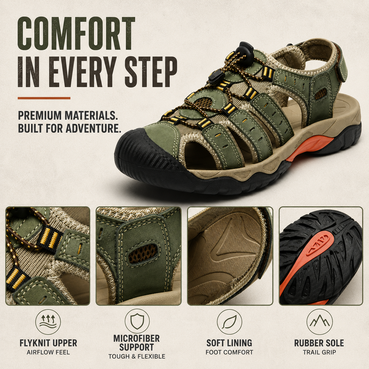Celrien | Trailsole Breathable Open-Toe Hiking Sandal