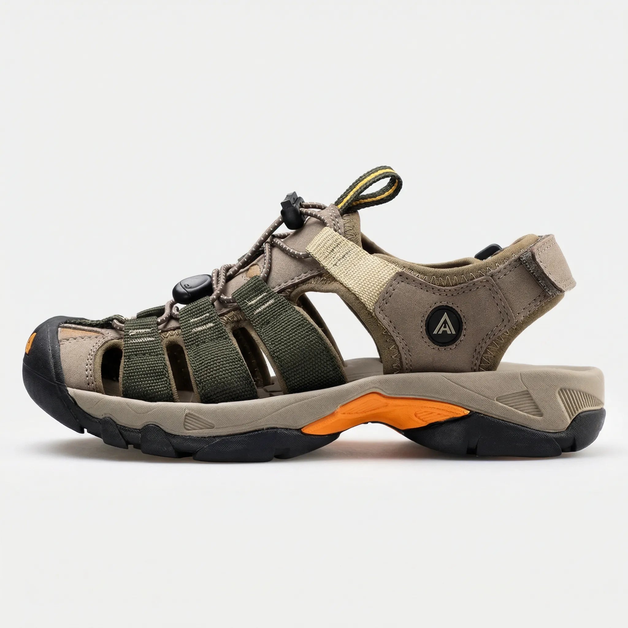Men's breathable hiking sandal with open-toe design and water-ready construction
