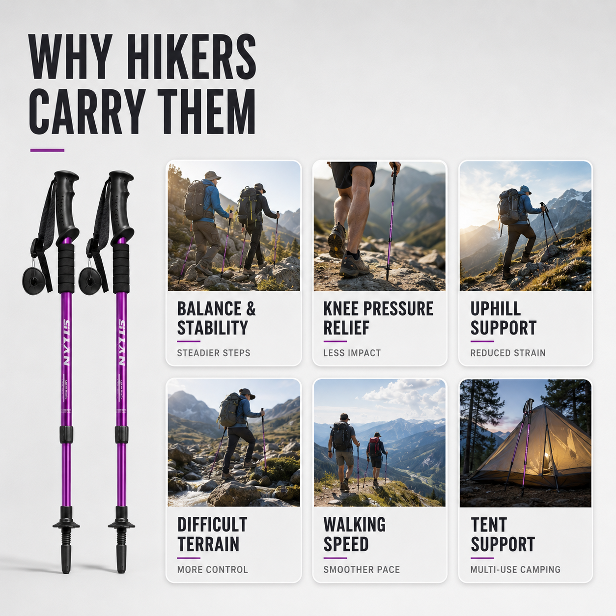 Celrien | Trailverge Lightweight Collapsible Trekking Pole