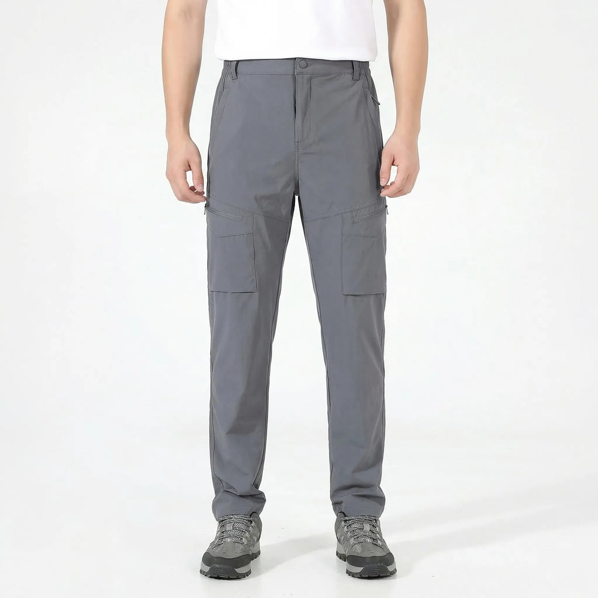 Men's hiking pants with four-way stretch cargo pockets quick-drying