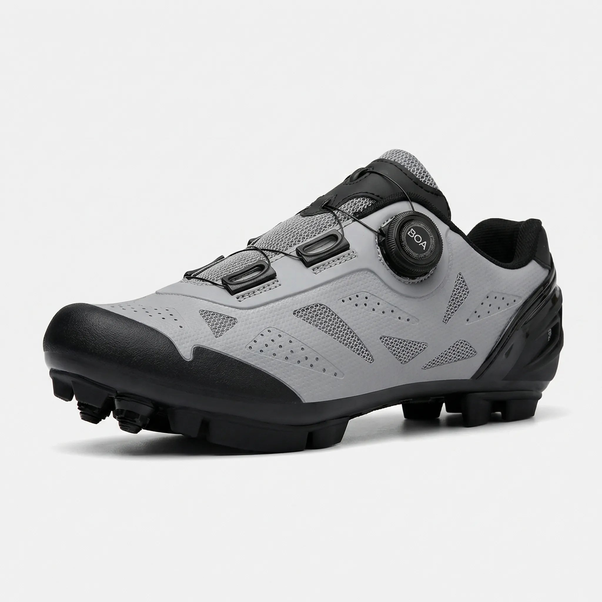MTB cycling shoes with rotary dial closure and SPD cleat compatibility