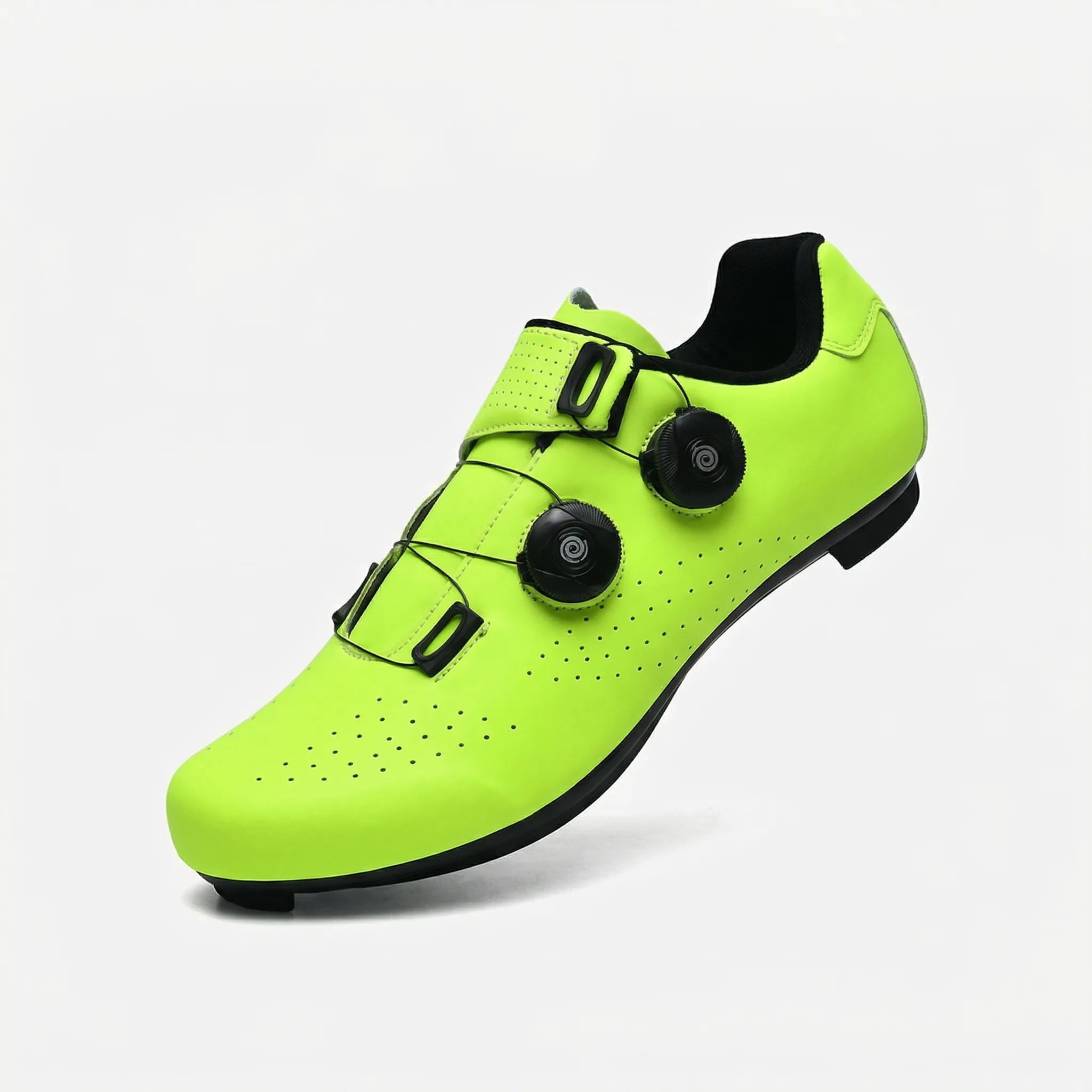 Men's SPD-compatible cycling shoe with dual rotary dials and ventilated upper