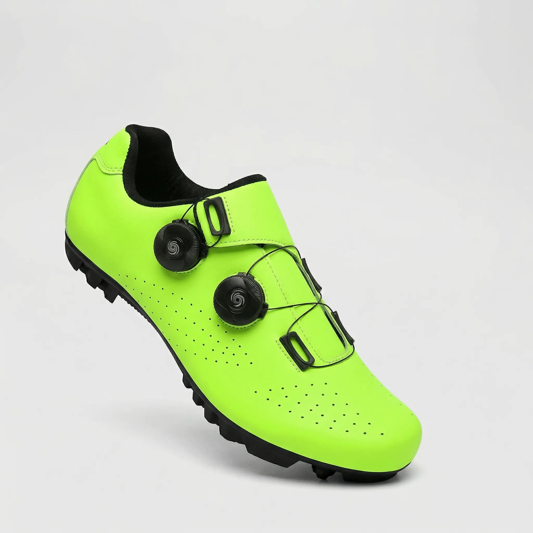 Men's SPD-compatible cycling shoe with dual rotary dials and ventilated upper