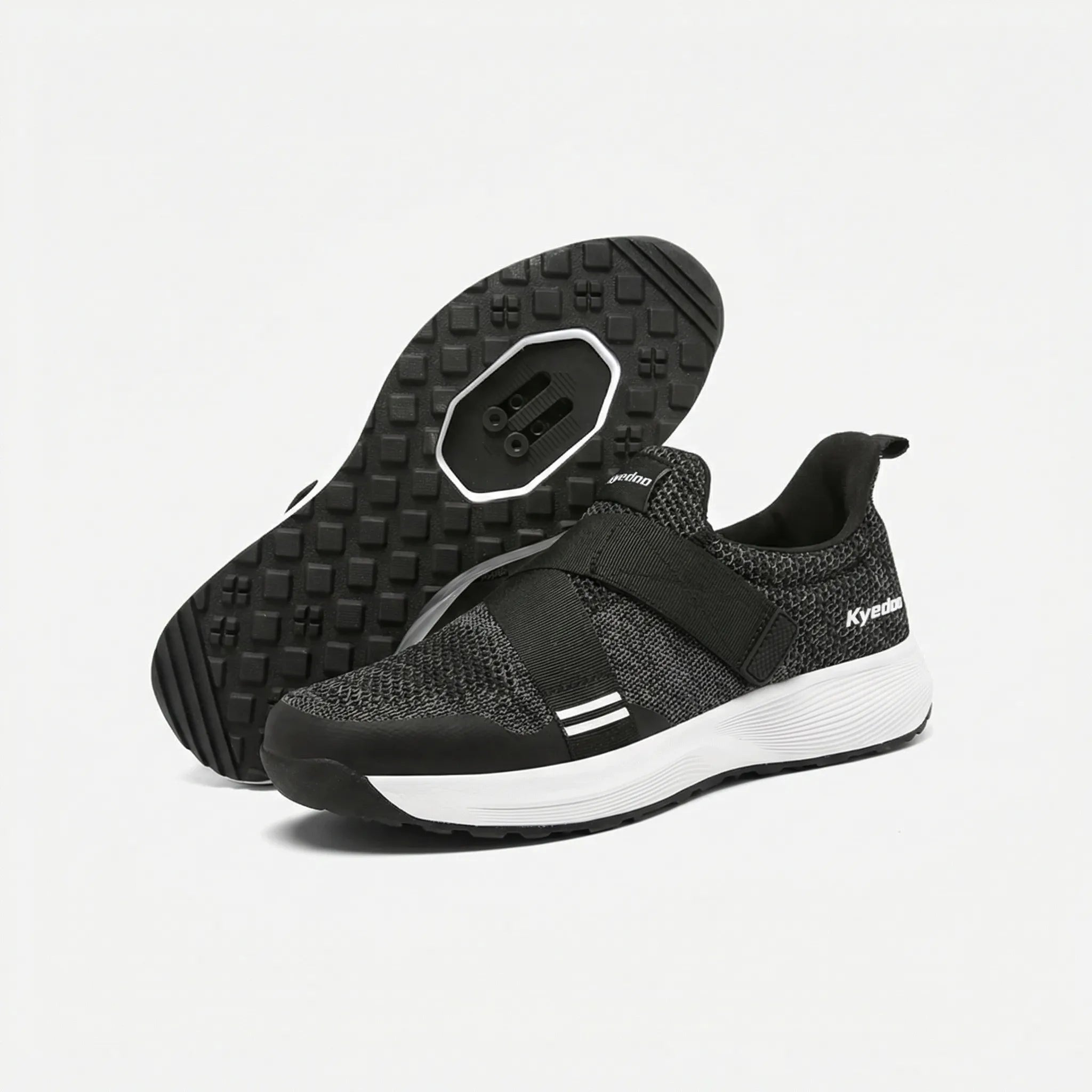 Men's flat pedal MTB cycling shoe with breathable woven upper
