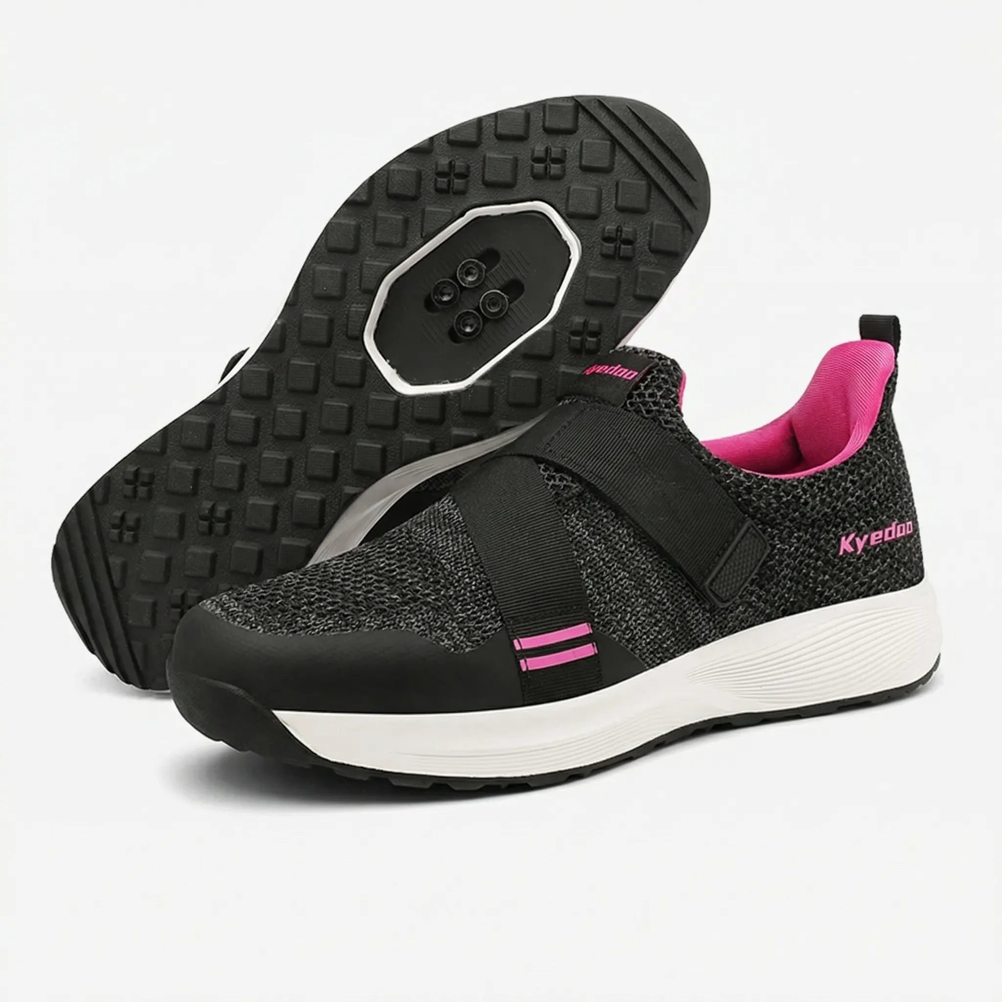Men's flat pedal MTB cycling shoe with breathable woven upper