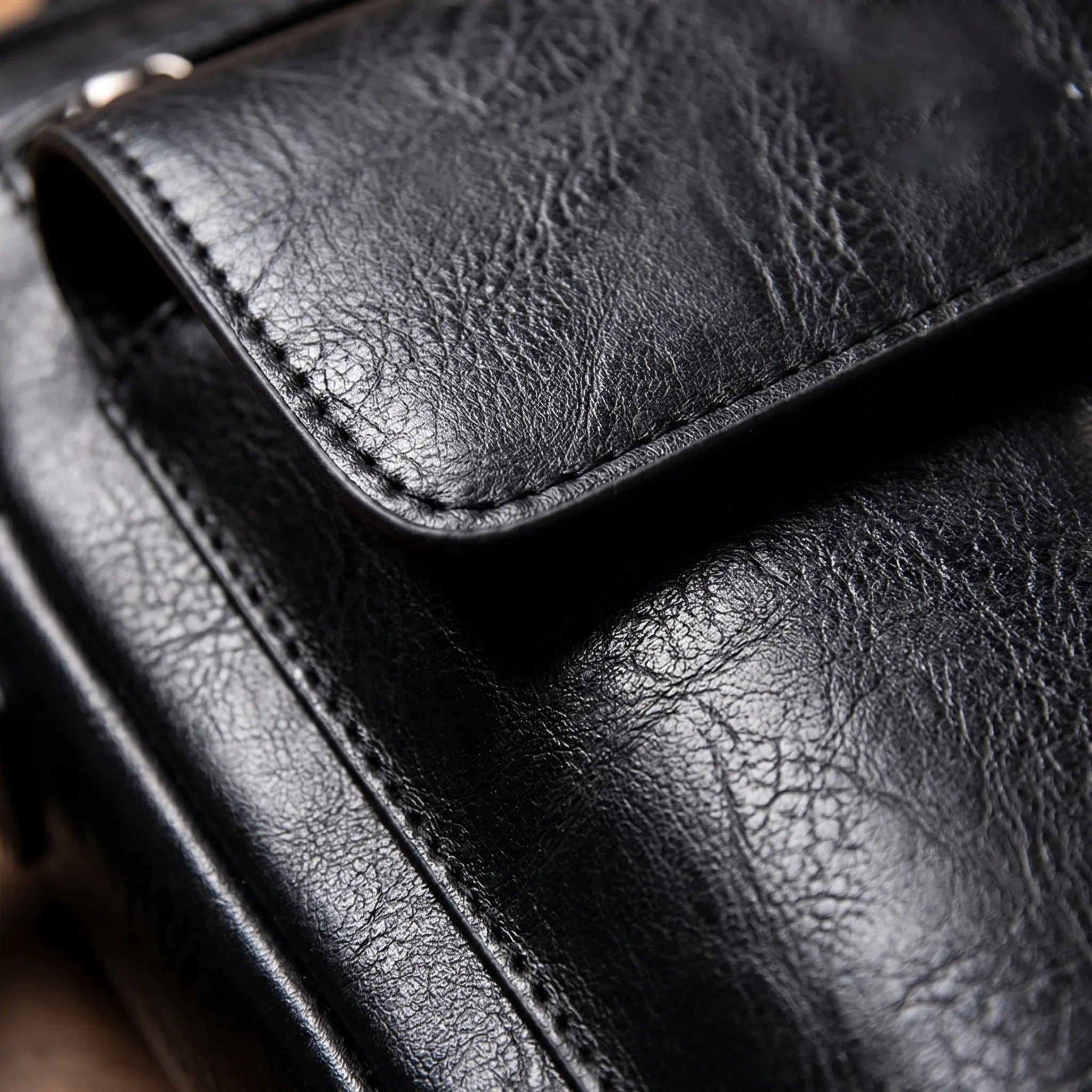Compact men's crossbody bag with zip and multiple compartments
