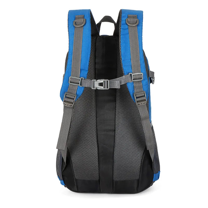 40-liter water-resistant hiking backpack with padded shoulder straps