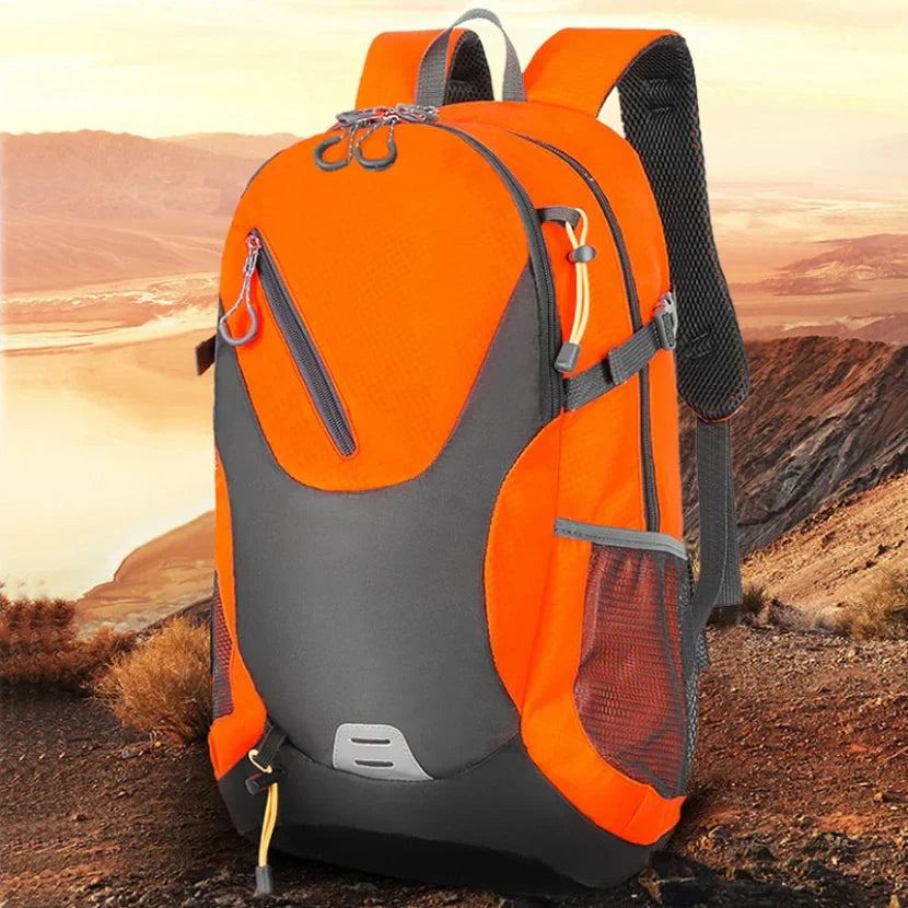 40-liter water-resistant hiking backpack with padded shoulder straps