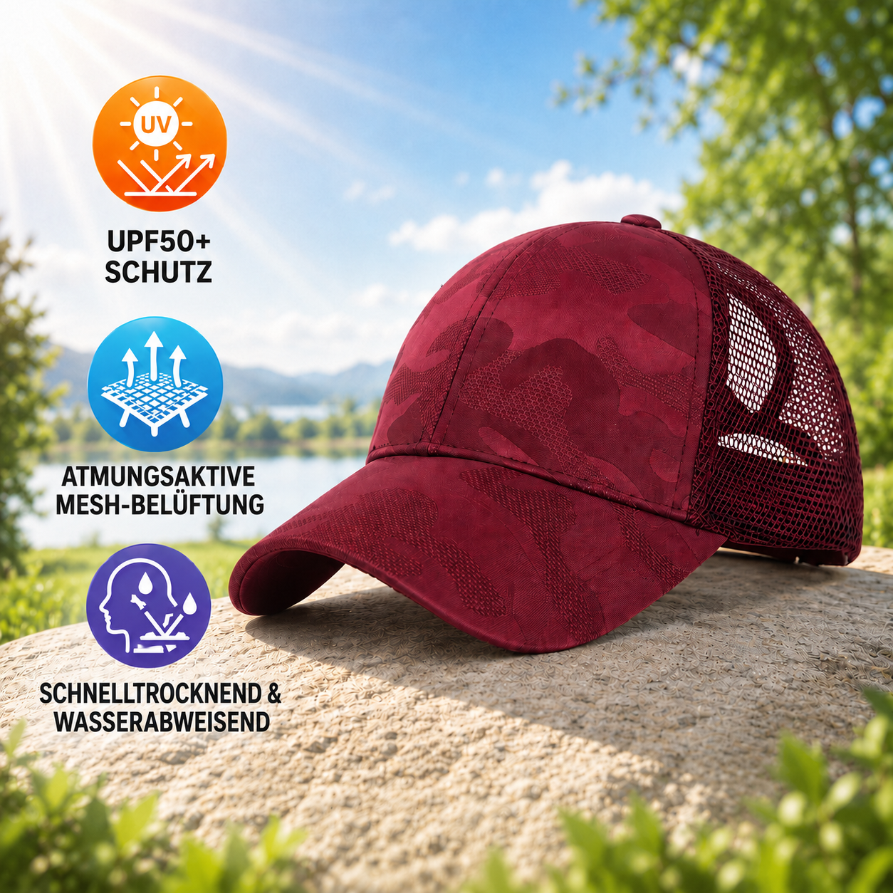 Celrien | Tresvia Women's Baseball Cap with Ponytail Opening