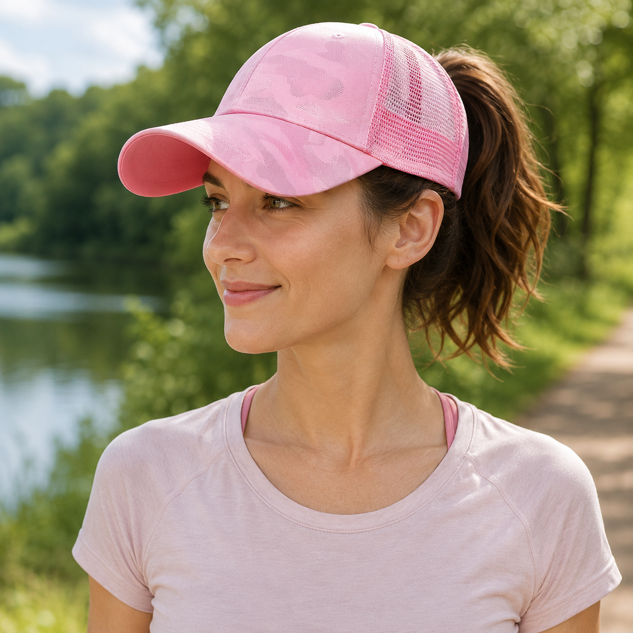 Celrien | Tresvia Women's Baseball Cap with Ponytail Opening