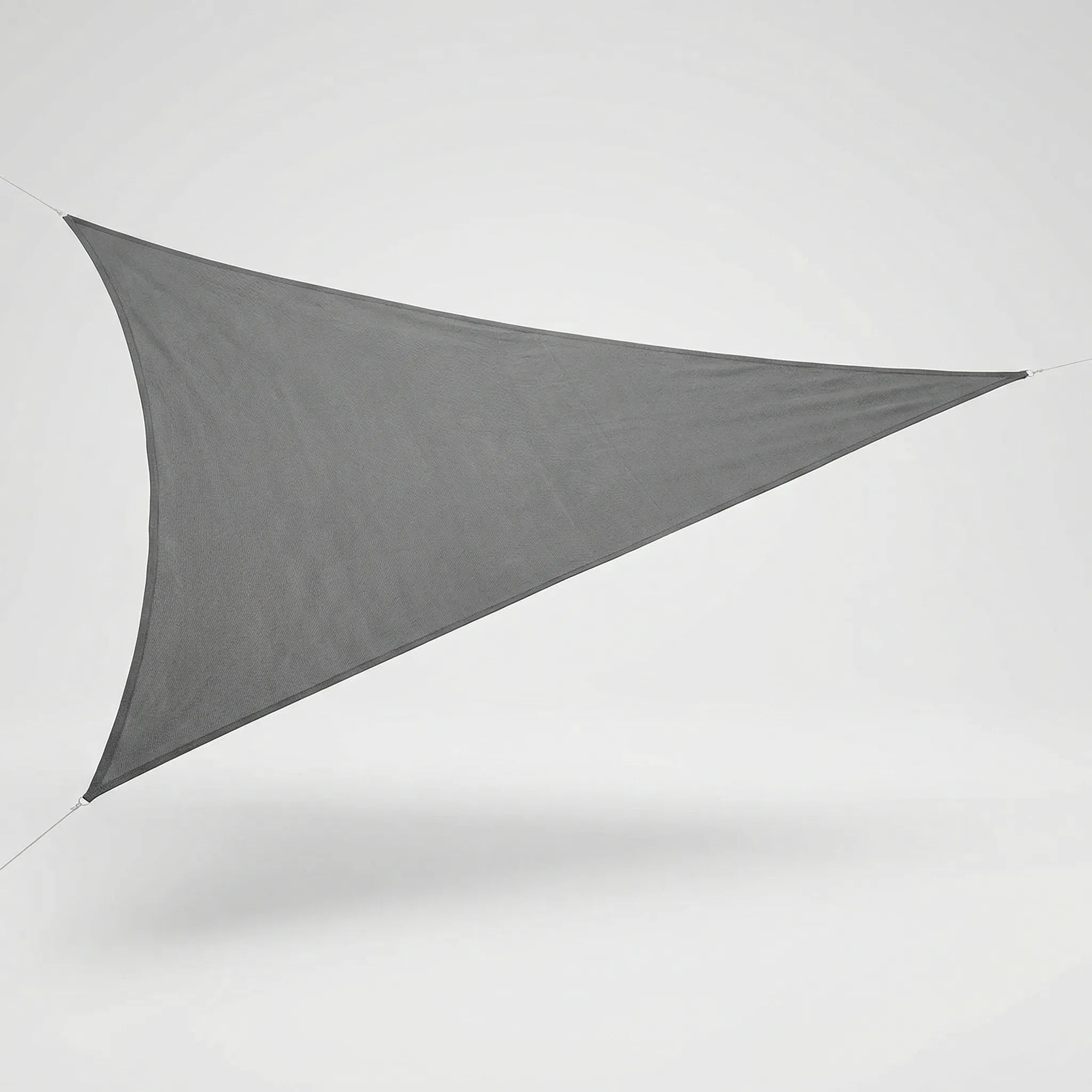 Triangular folding shade sail with reinforced corners for patio and campsite coverage