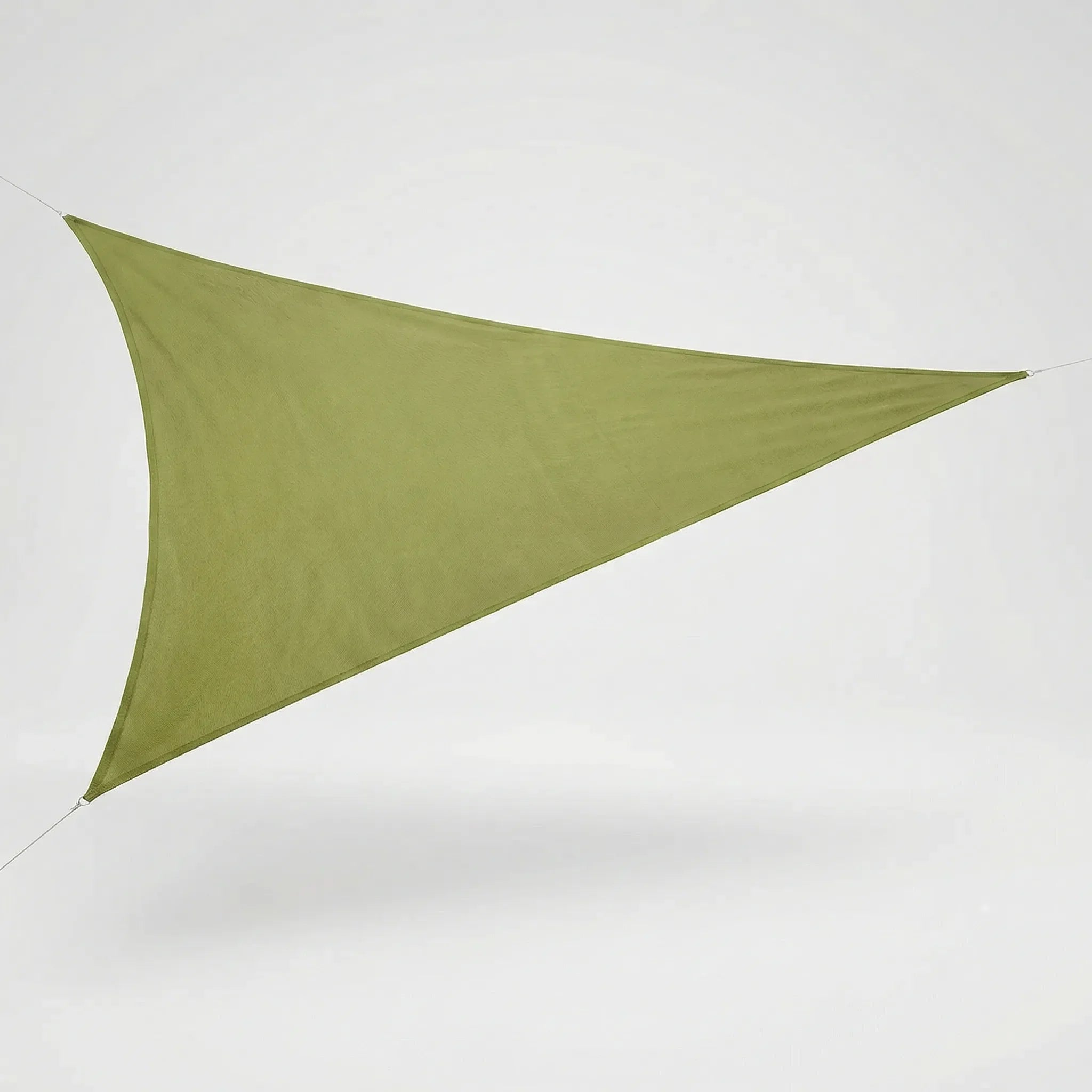 Triangular folding shade sail with reinforced corners for patio and campsite coverage