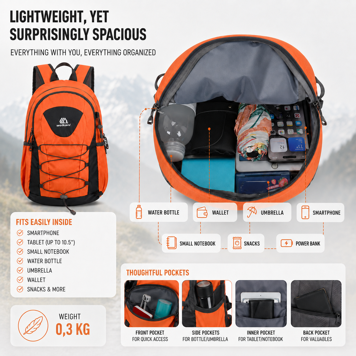Celrien | Ultralight Day Backpack