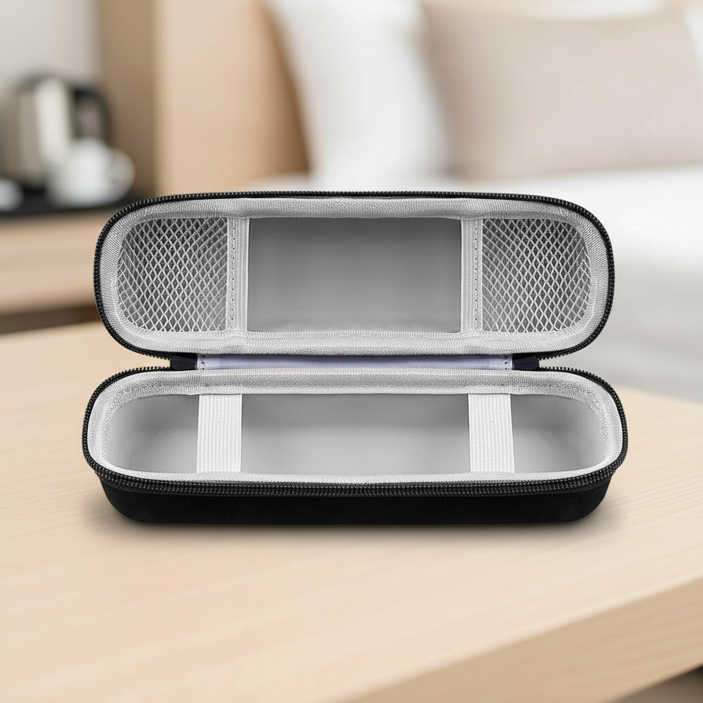 Travel accessories electric toothbrush hard shell case with compartments