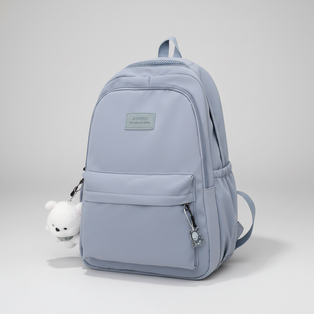 Large-capacity laptop backpack with padded compartment and ergonomic straps