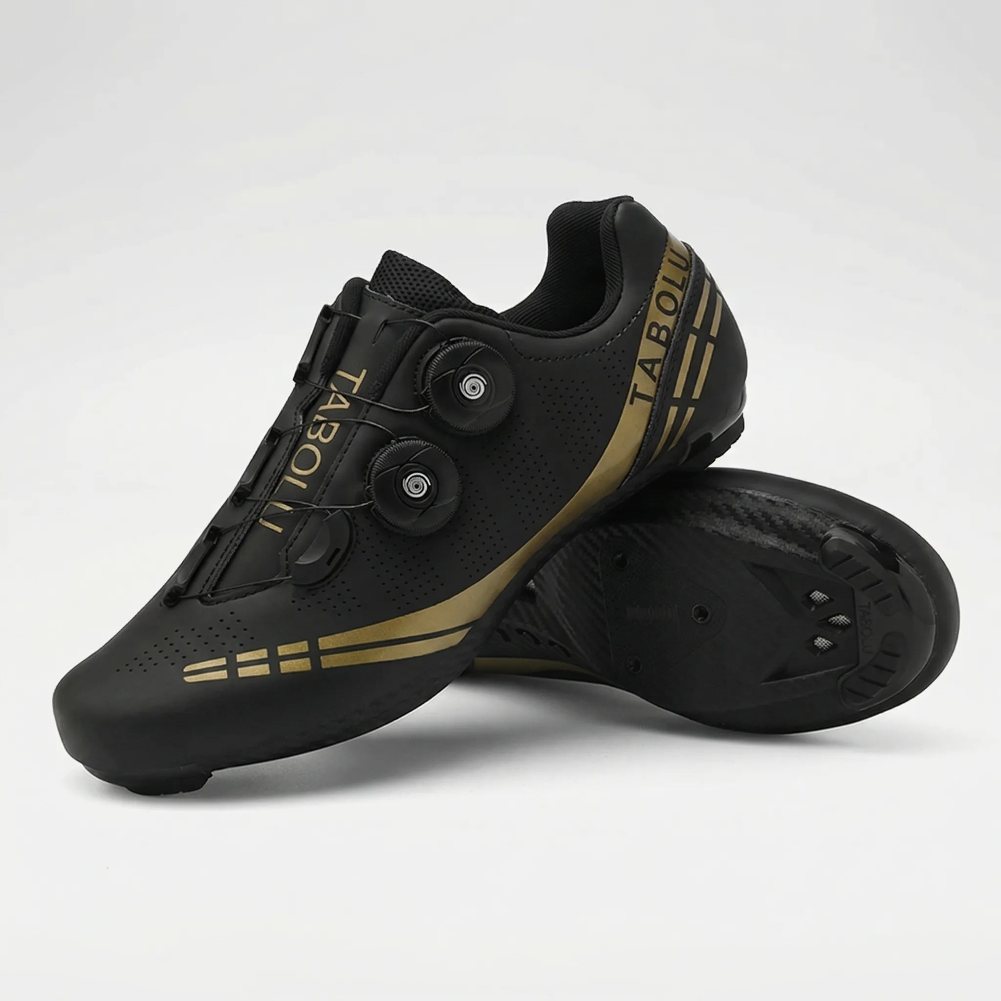 MTB cycling shoe with rotary knob closure and SPD cleat compatibility