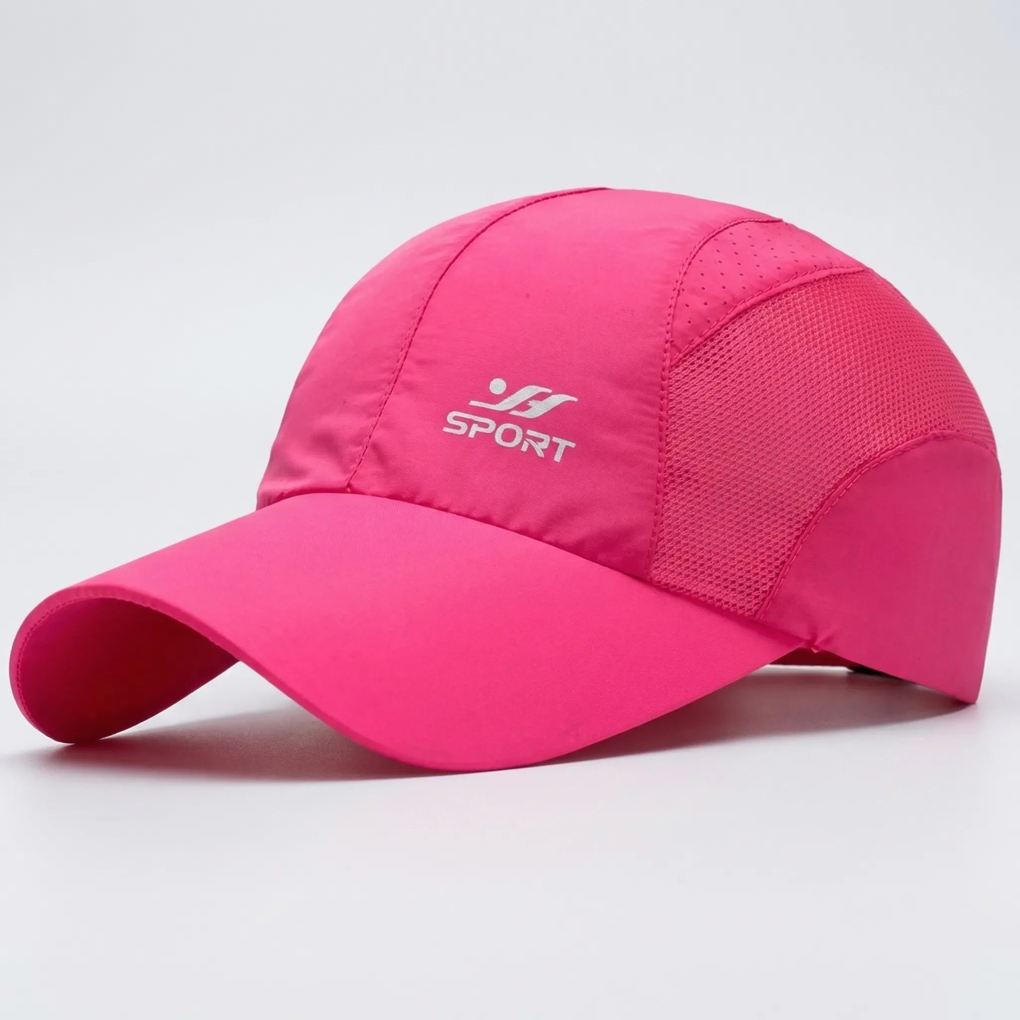 UV-rated baseball cap with mesh ventilation and quick-drying fabric