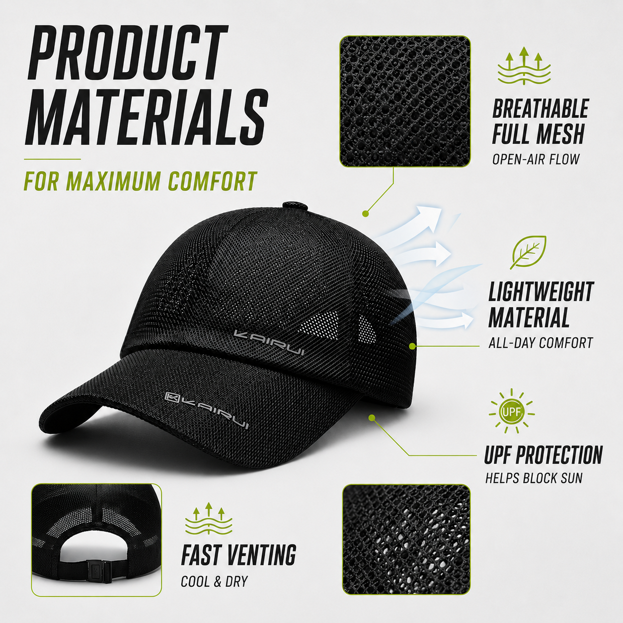 Celrien | Ventiex Full Mesh Breathable Snapback Cap