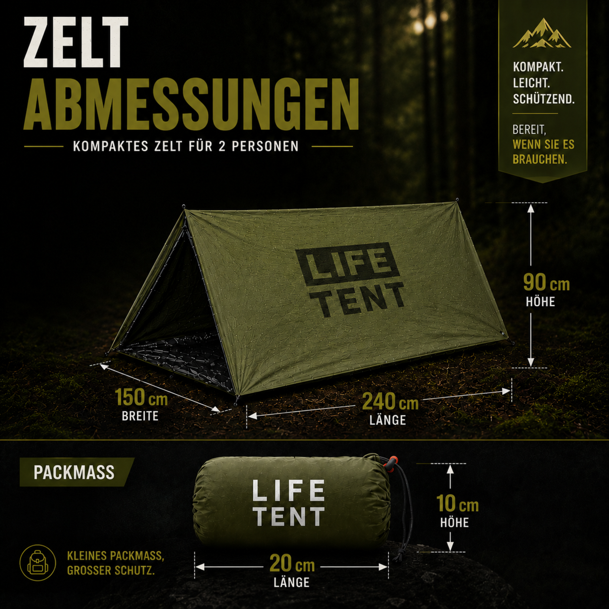 Celrien | Vigoraid Compact 2-Person Emergency Shelter Tent
