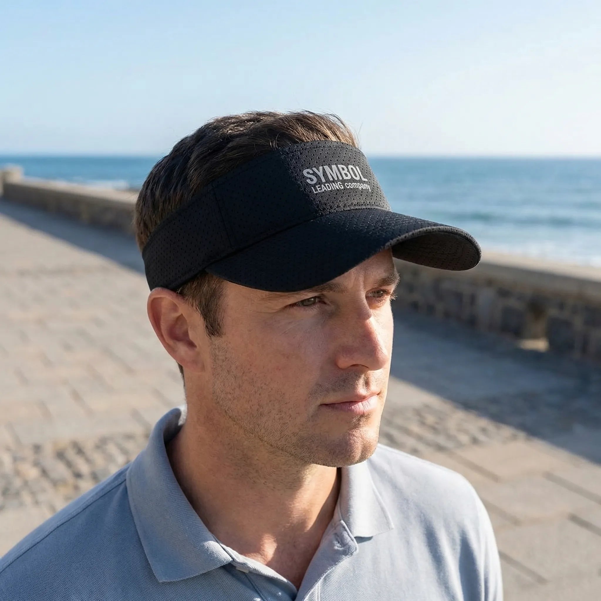 Open mesh sun visor breathable quick-dry sports outdoor