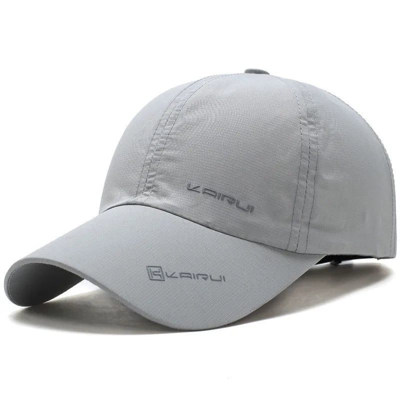 Unisex baseball cap with adjustable snapback closure and curved structured visor