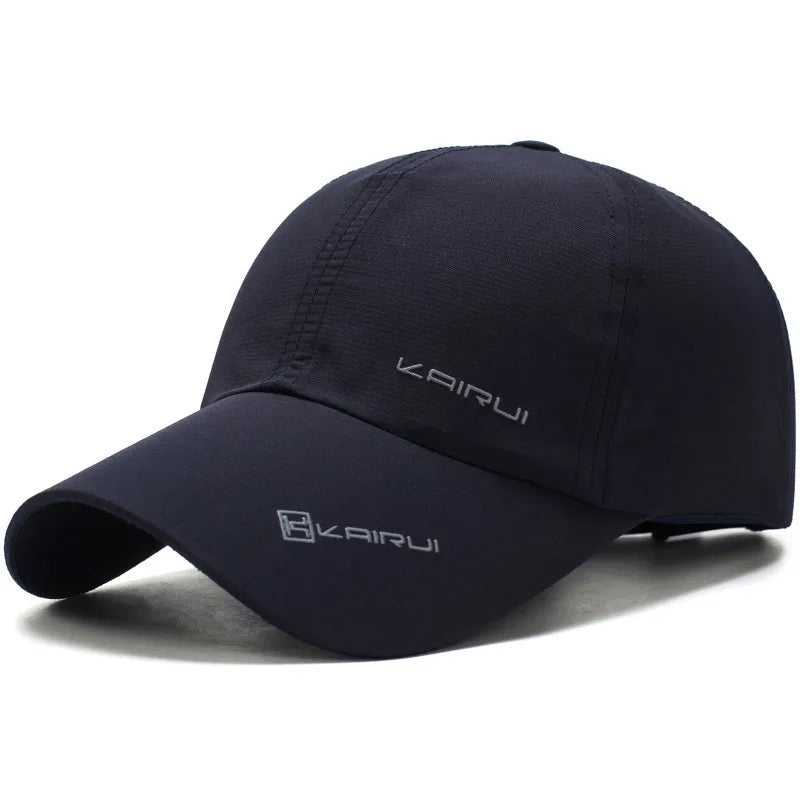 Unisex baseball cap with adjustable snapback closure and curved structured visor