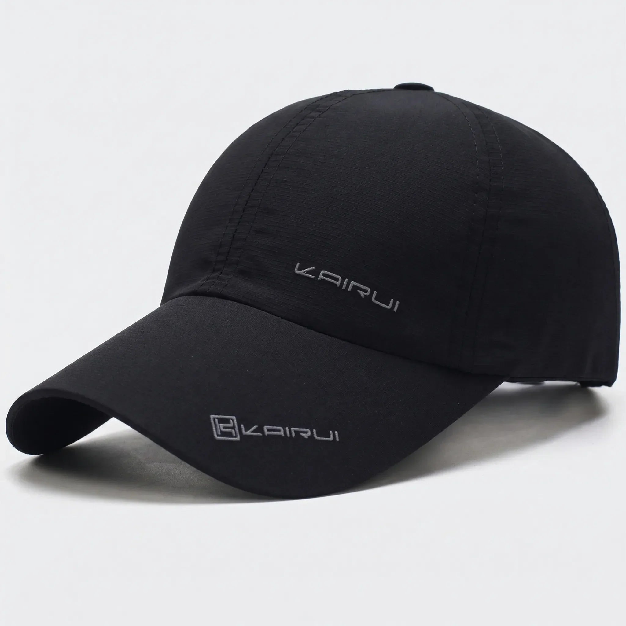 Unisex baseball cap with adjustable snapback closure and curved structured visor