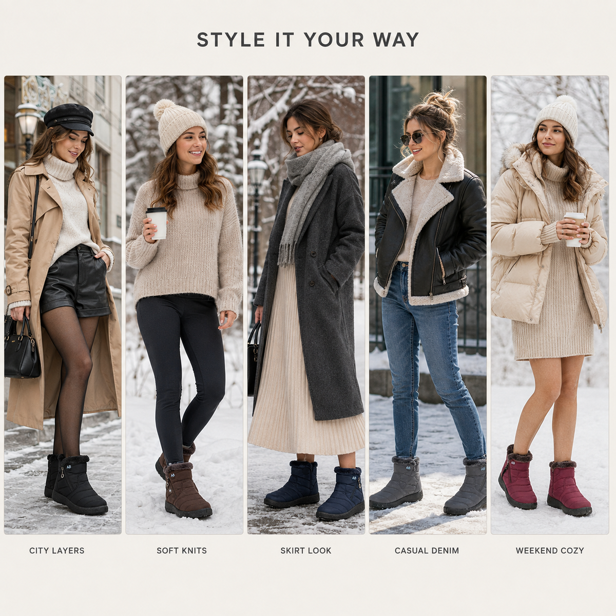 Celrien | Waterproof Ankle Winter Boots