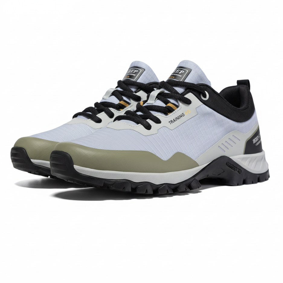 Waterproof lace up hiking shoe with grippy TPR outsole