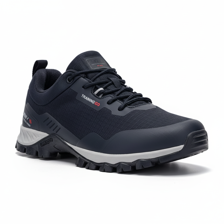 Waterproof lace up hiking shoe with grippy TPR outsole