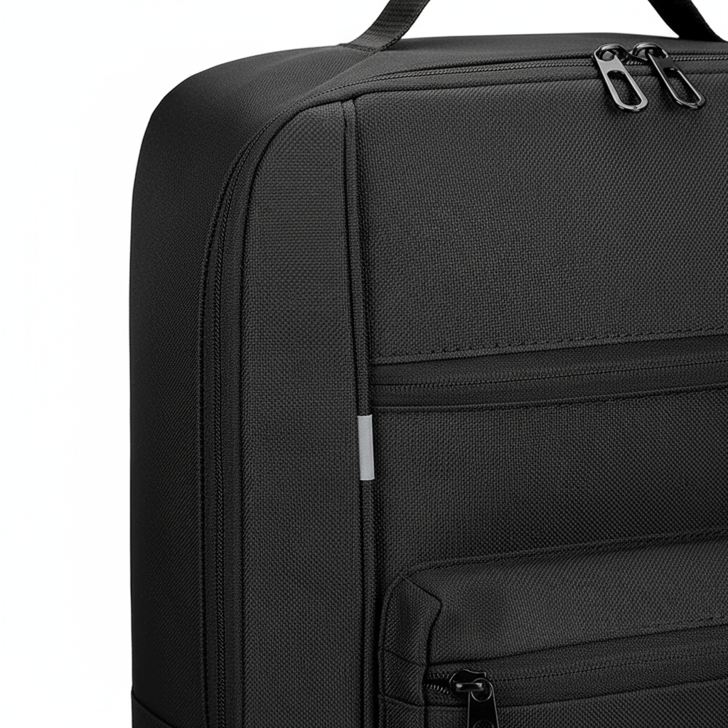 Water-resistant business backpack with padded laptop compartment and USB charging port