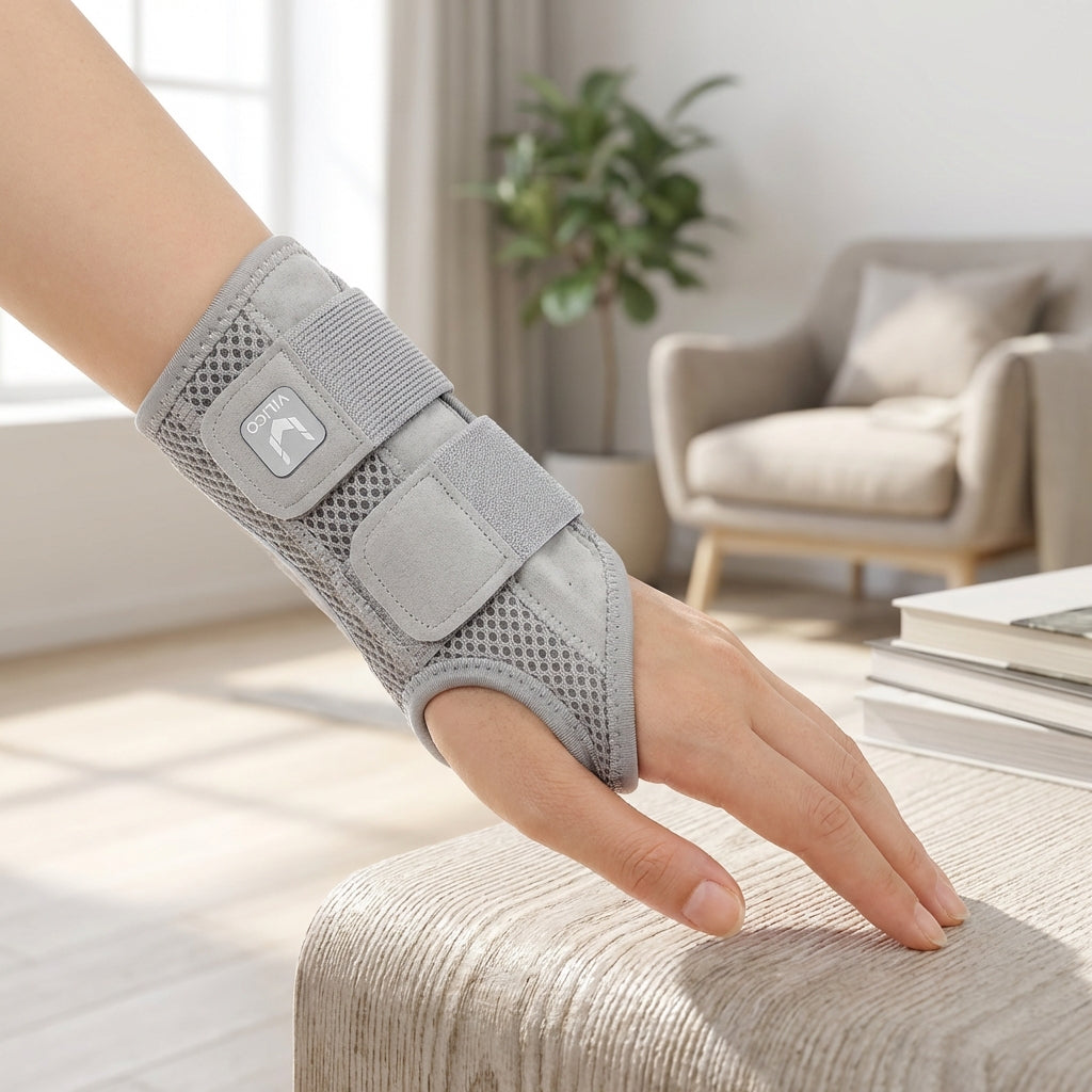 Half finger wrist support brace with adjustable compression straps