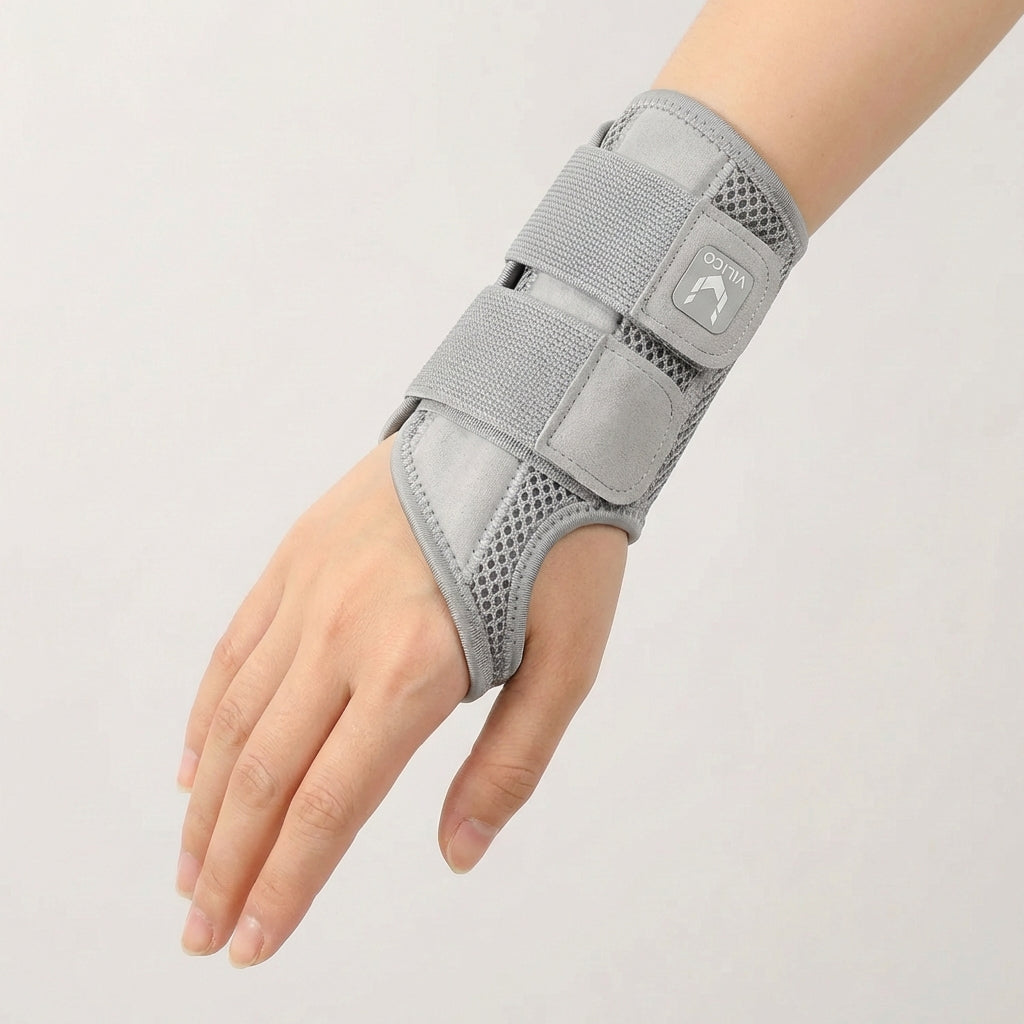 Half finger wrist support brace with adjustable compression straps