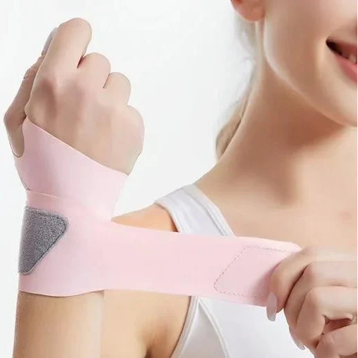 Ultra thin breathable wrist guard with adjustable compression support