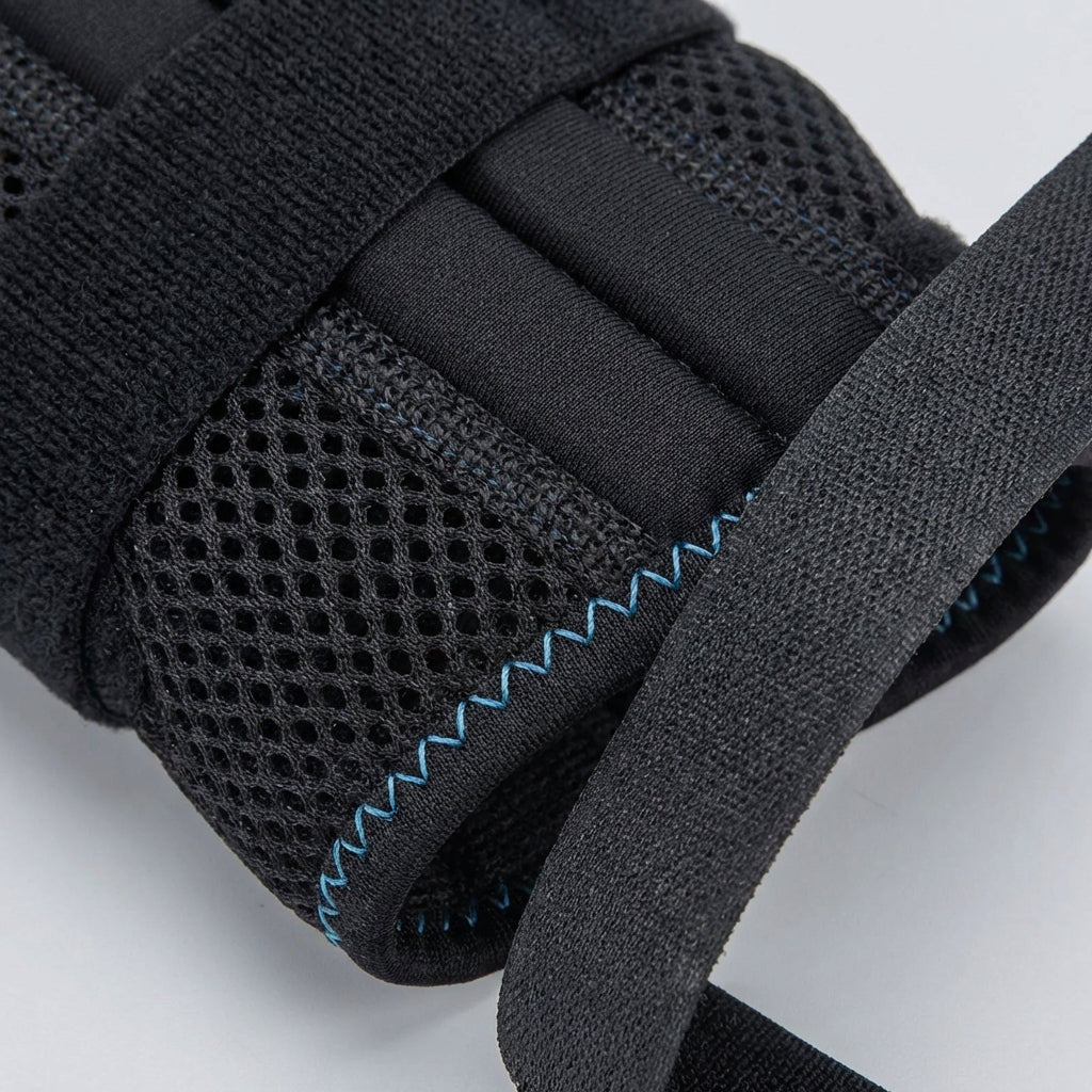 Adjustable wrist stabilizing brace with removable splints for support
