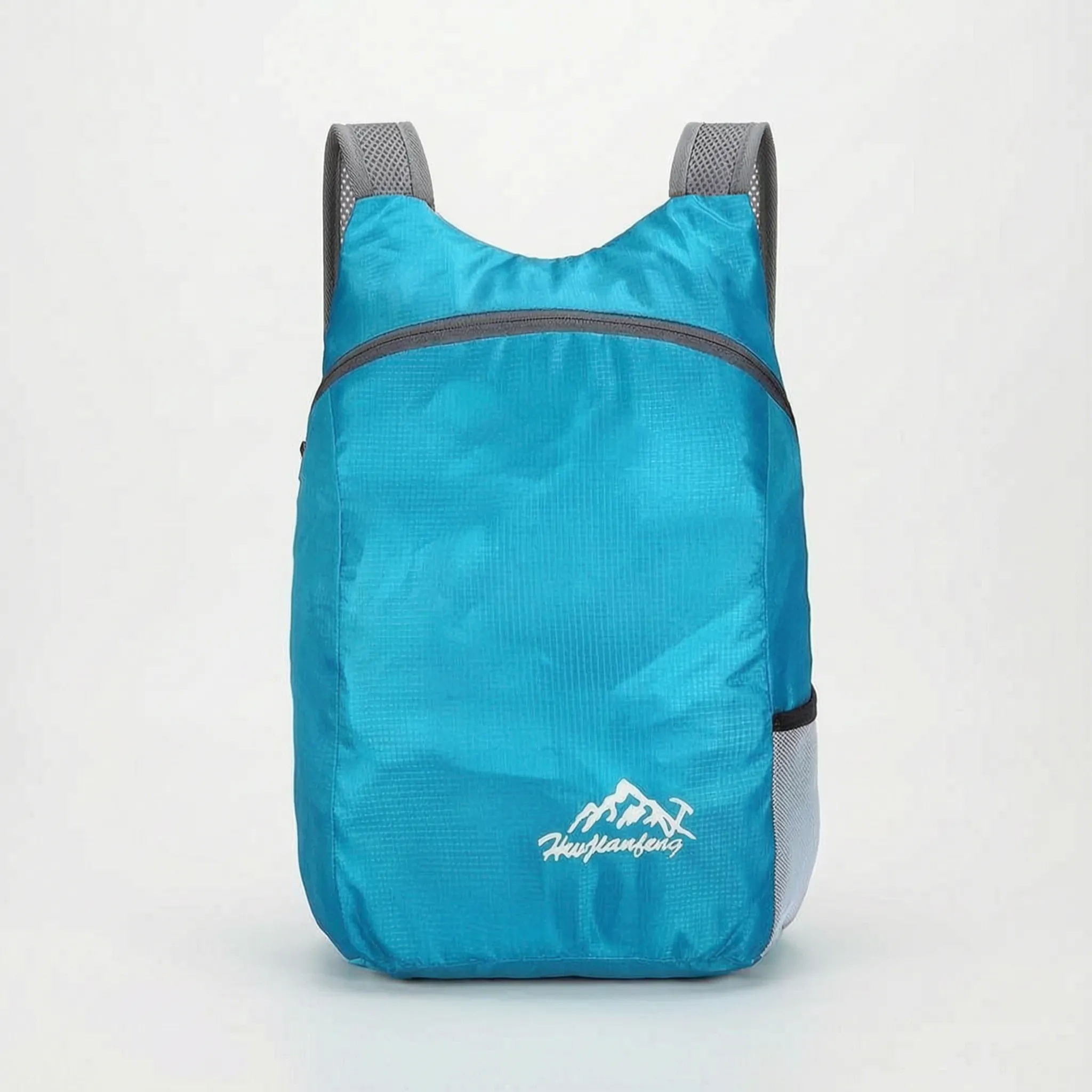 Ultralight foldable daypack with water-resistant exterior and breathable mesh straps