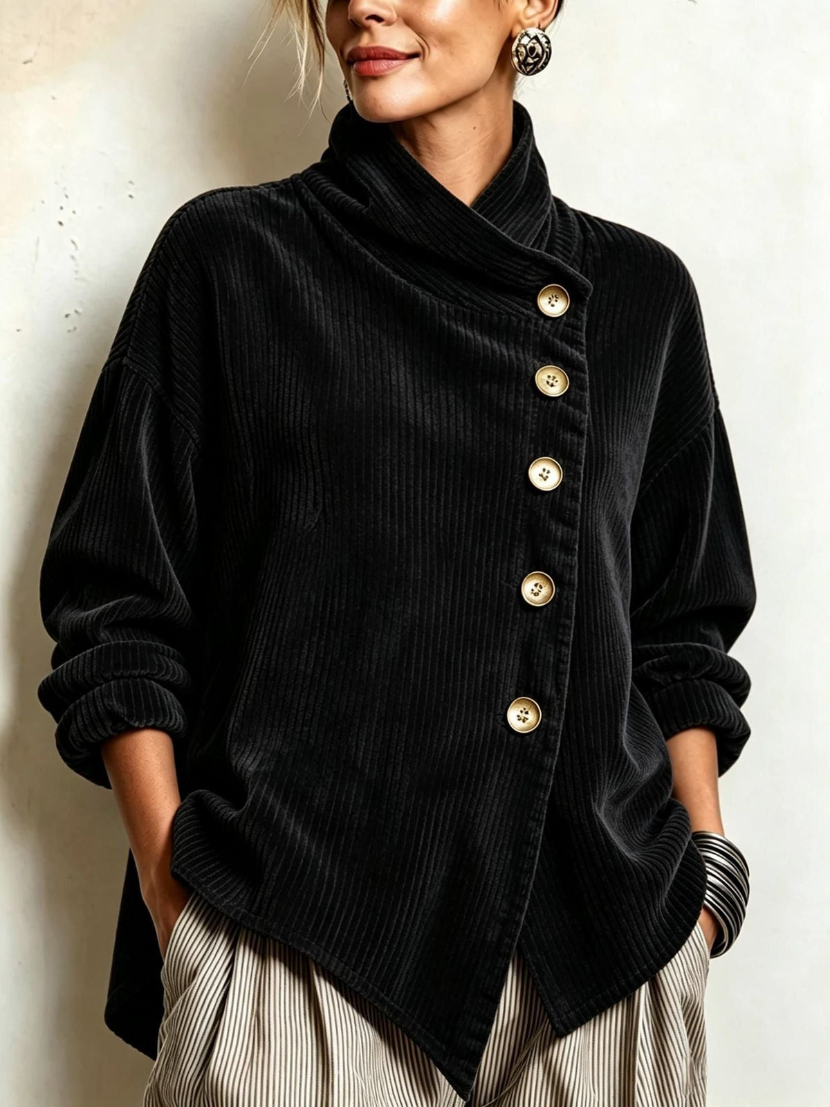 Colette Ribbed Corduroy Sweater