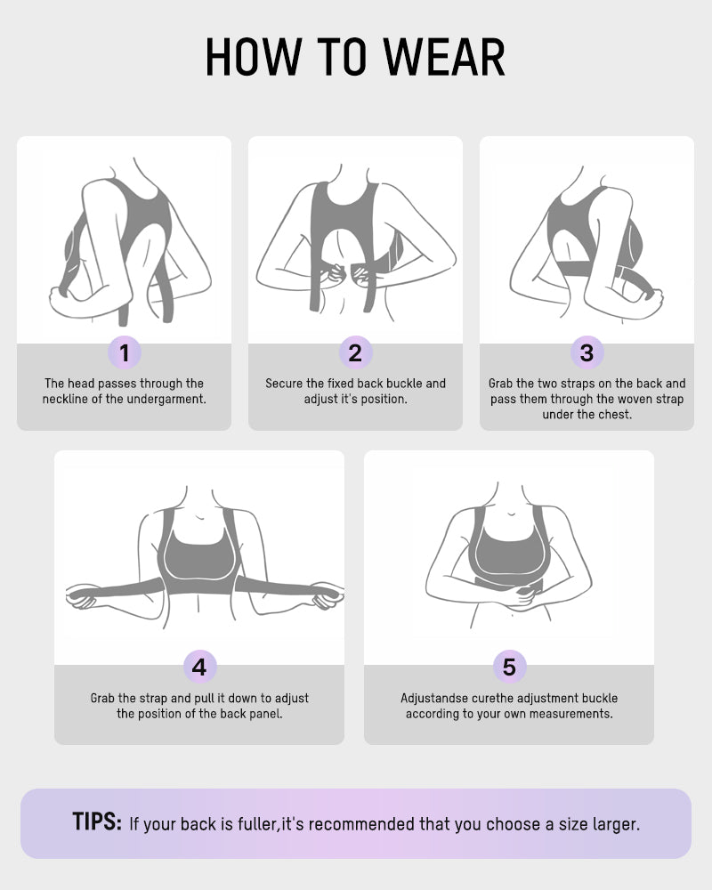 Posture support wireless sports bra with X-back alignment