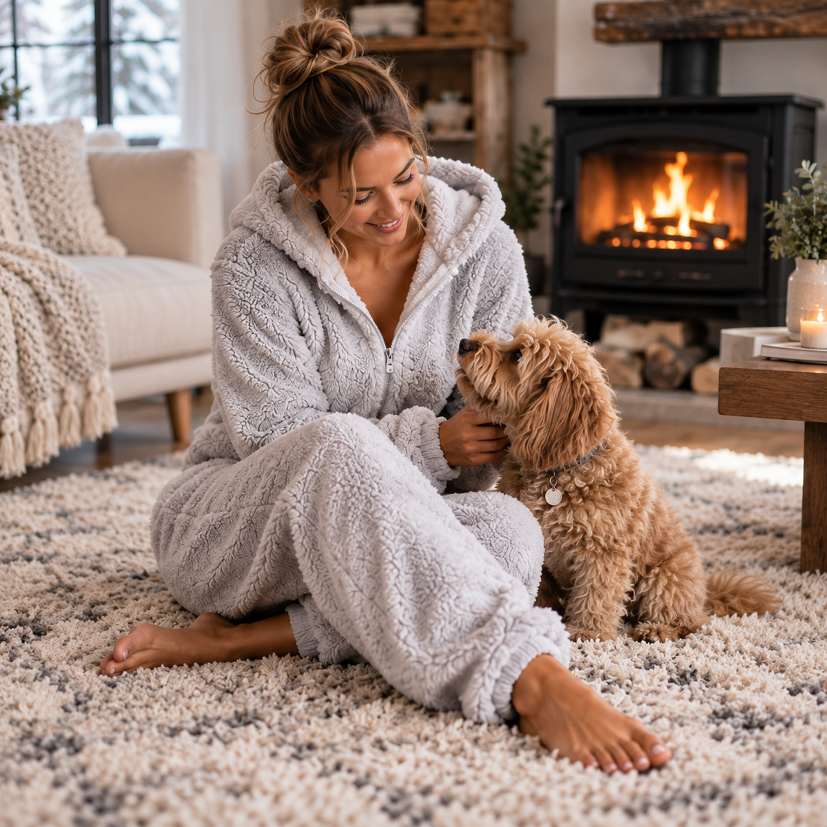 Celrien | CozyLuxe Onesie Women's Fleece One-Piece Pajamas with Zipper