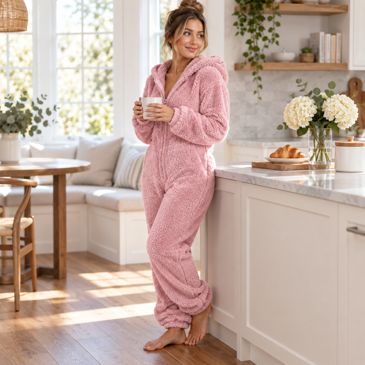 Celrien | CozyLuxe Onesie Women's Fleece One-Piece Pajamas with Zipper