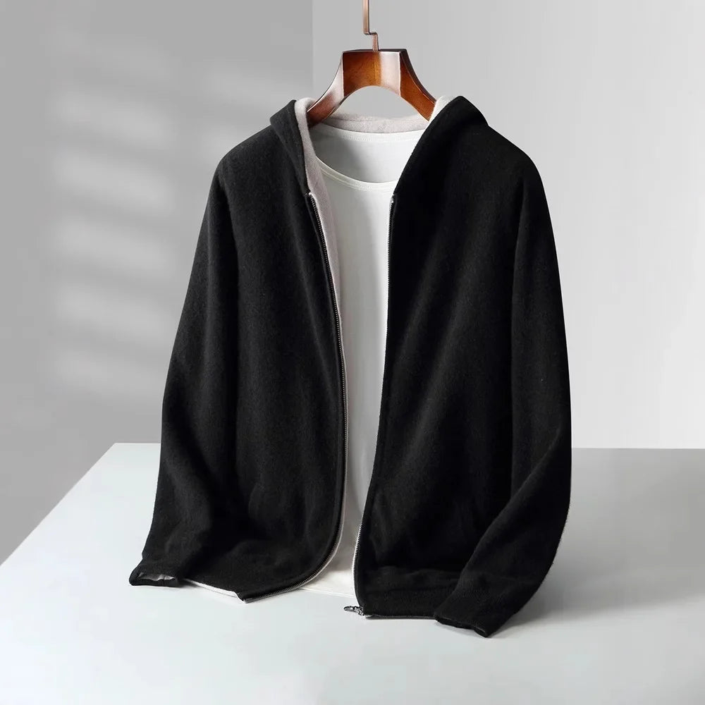 Reversible Cashmere Zip Jacket