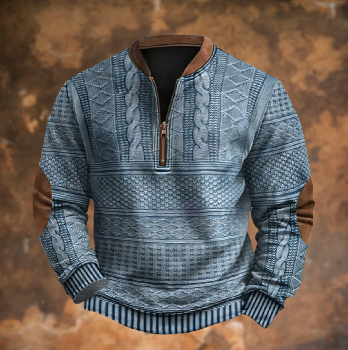 Retro Zip-Up Sweater