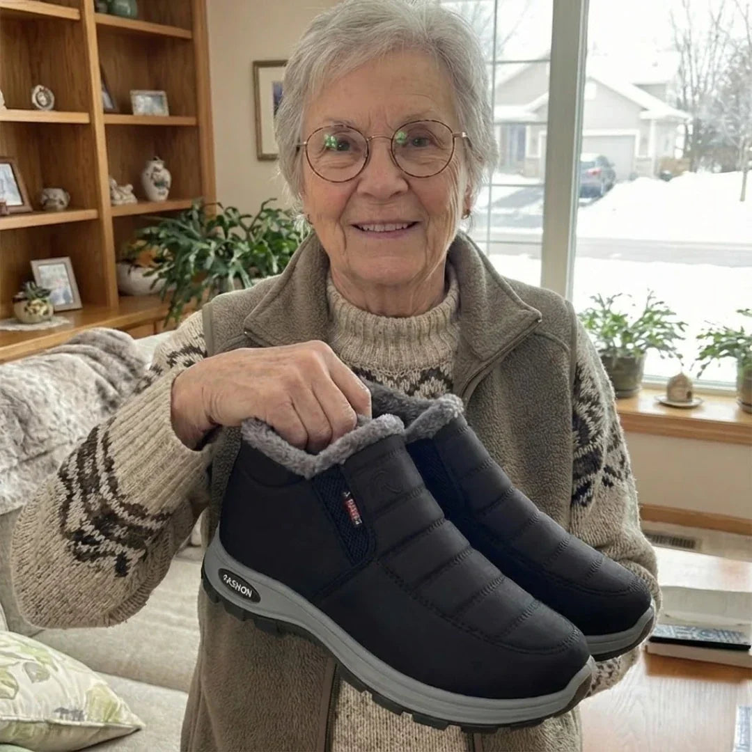 Quilted Waterproof Slip-On Ankle Boots