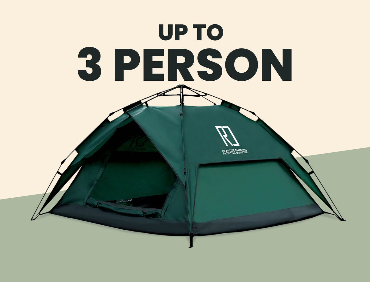 Large-Sized 3 Secs Tent + FREE Camping Tarp (Up to 3 Person)