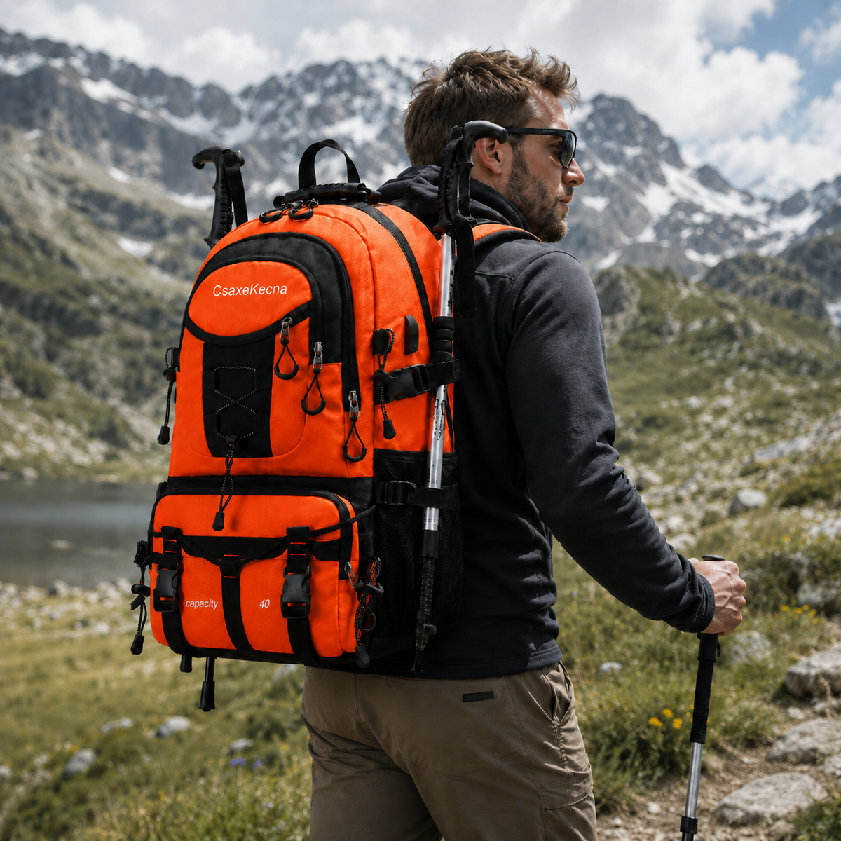 Celrien | BergTrail Pro 40L Hiking Backpack with USB Charging Port