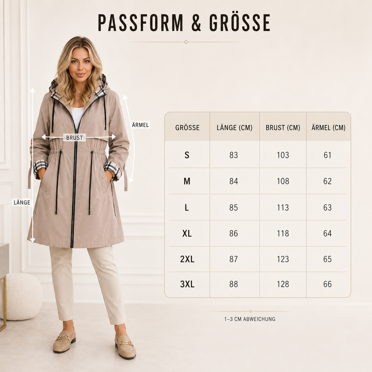 Celrien | Nordlyn Zip Coat Water and Windproof Women's Jacket with Hood