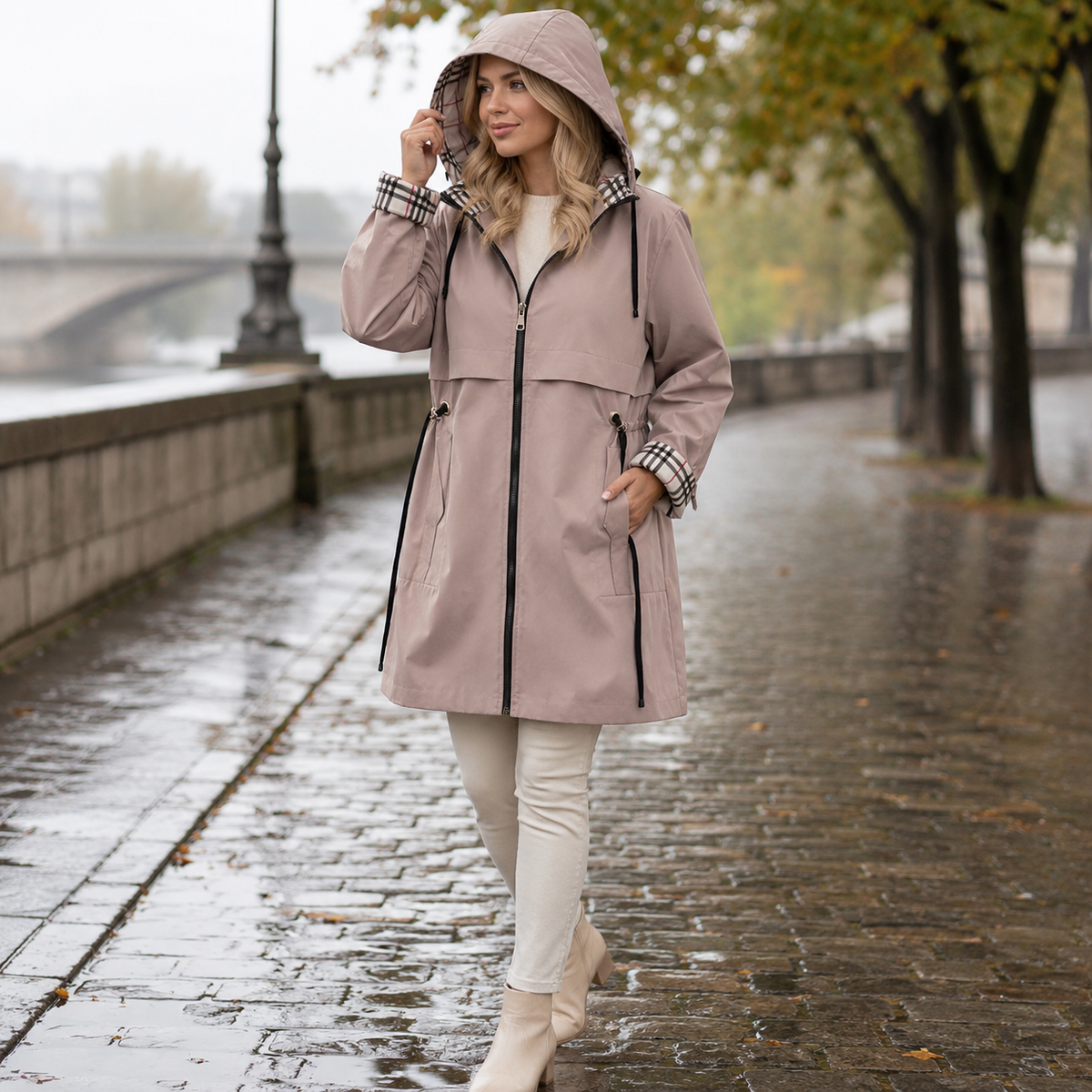 Celrien | Nordlyn Zip Coat Water and Windproof Women's Jacket with Hood
