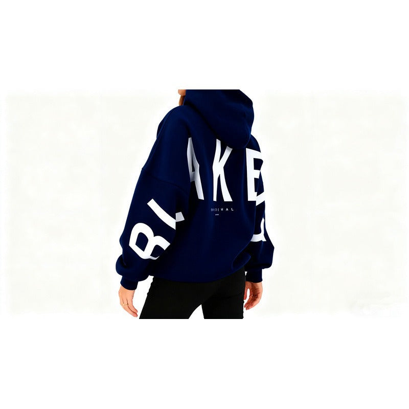 Women's Oversized Hoodie – Back Print, Long Sleeve