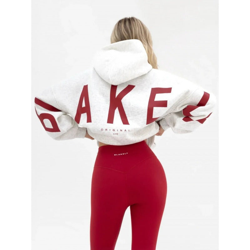 Women's Oversized Hoodie – Back Print, Long Sleeve